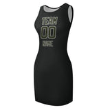 Custom Black Olive Sleeveless Vest Dress