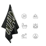 Custom Black Olive Beach Towel