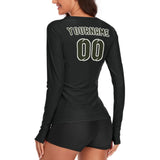 Custom Black Olive Women's Long-Sleeve Shirt