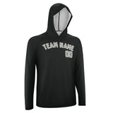 Custom Black Gray UV-Hoodie