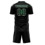 Custom Black Green Soccer Jersey