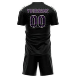 Custom Black Purple Soccer Jersey