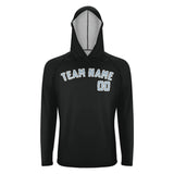 Custom Black Light Blue UV-Hoodie