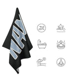Custom Black Light Blue Beach Towel