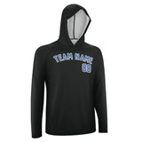Custom Black Sky Blue UV-Hoodie