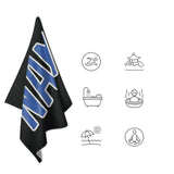 Custom Black Sky Blue Beach Towel