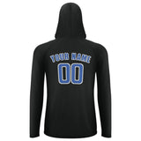 Custom Black Sky Blue UV-Hoodie