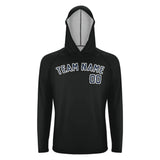Custom Black Blue UV-Hoodie
