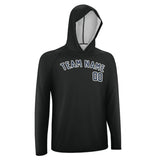 Custom Black Blue UV-Hoodie