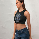 Custom Black Blue Sleeveless Tank Top