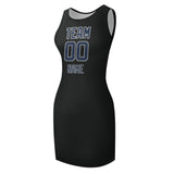 Custom Black Blue Sleeveless Vest Dress