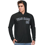 Custom Black Blue UV-Hoodie