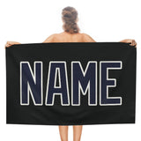 Custom Black Navy Beach Towel