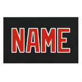 Custom Black Orange Red Beach Towel