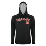 Custom Black Orange Red UV-Hoodie