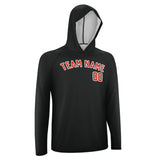 Custom Black Orange Red UV-Hoodie