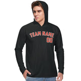 Custom Black Orange Red UV-Hoodie