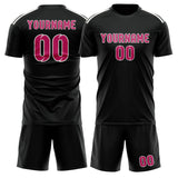 Custom Black Pink Soccer Jersey