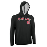 Custom Black Red UV-Hoodie