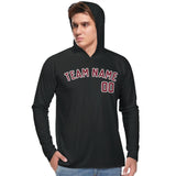 Custom Black Crimson Red UV-Hoodie