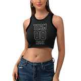 Custom Black Black Sleeveless Tank Top