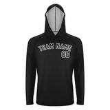Custom Black Black UV-Hoodie