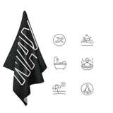 Custom Black Black Beach Towel