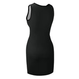 Custom Black Black Sleeveless Vest Dress