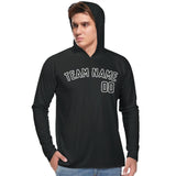 Custom Black Black UV-Hoodie