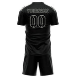 Custom Black Black Soccer Jersey