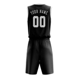 Custom Black White Basketball Set