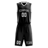 Custom Black White Basketball Set