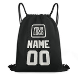 Custom Black White Drawstring Bag