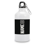 Custom Black White Sports Bottle