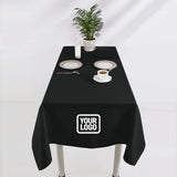 Custom Black White Square Table Cloth