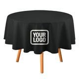 Custom Black White Round Table Cloth