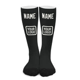 Custom Black White Knee-High Sock