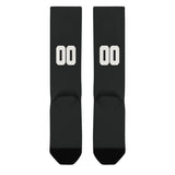 Custom Black White Knee-High Sock