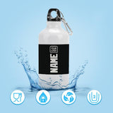 Custom Black White Sports Bottle