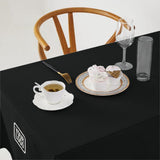 Custom Black White Square Table Cloth