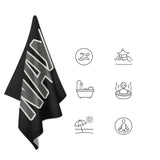 Custom Black Dark Grey Beach Towel