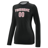Custom Black Light Pink Women's Long-Sleeve Shirt