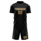 Custom Black Khaki Soccer Jersey