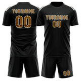 Custom Black Khaki Soccer Jersey