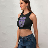 Custom Black Light Purple Sleeveless Tank Top