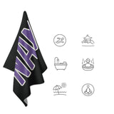 Custom Black Light Purple Beach Towel