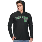 Custom Black Emerald Green UV-Hoodie