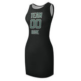 Custom Black Blue Green Sleeveless Vest Dress
