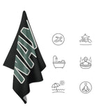 Custom Black Blue Green Beach Towel