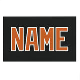 Custom Black Orange Beach Towel